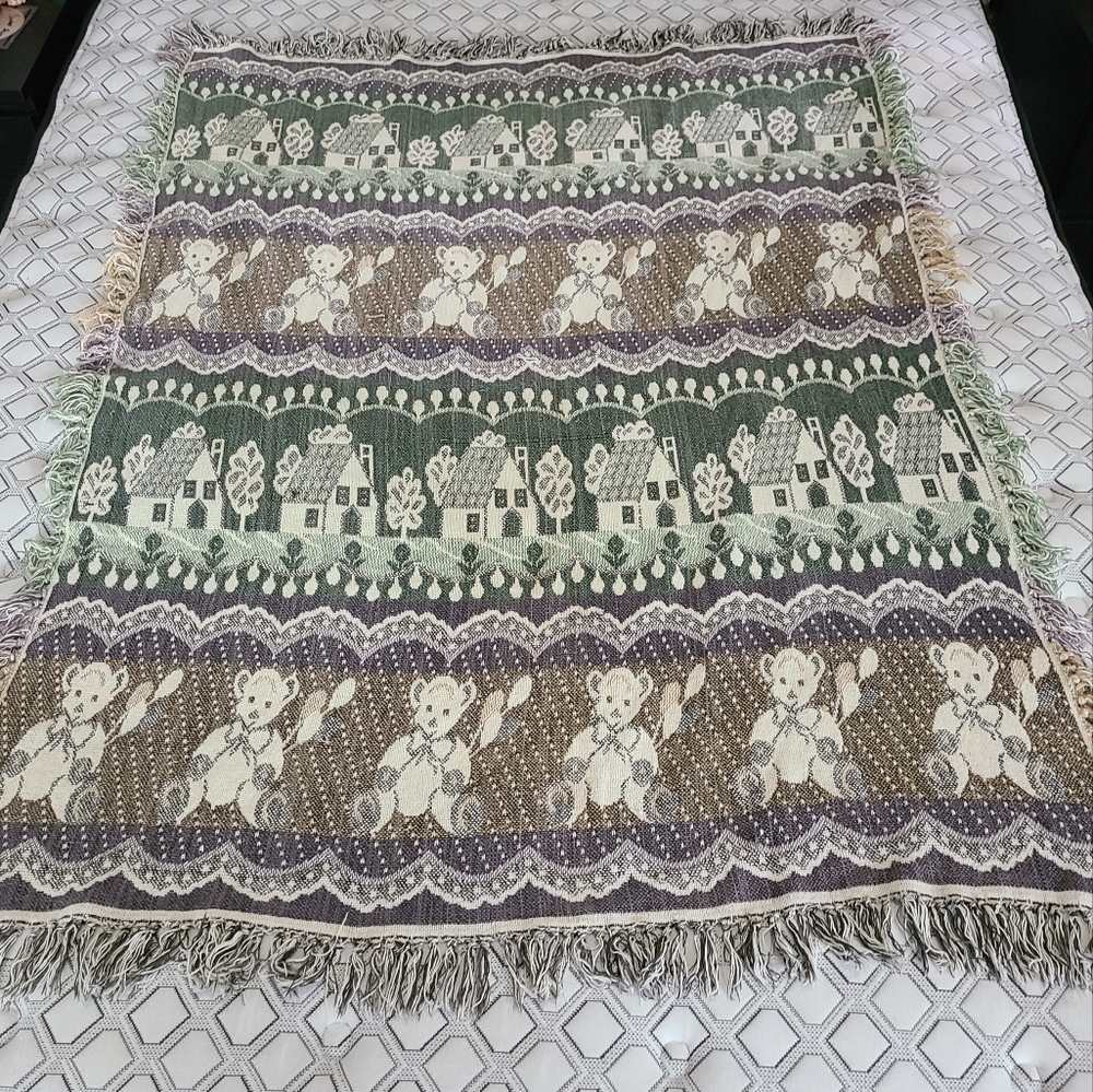 Vintage Teddy Bear Throw